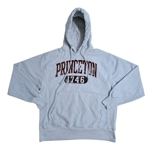 Princeton Champion Reverse Weave Size Large Tigers 1746 Retro Faded Logo Hoodie - Picture 1 of 9